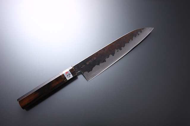 牛刀包丁 伝家の宝刀 八角黒檀柄仕様