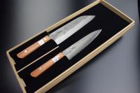 梨地手造り「三徳」セット 三徳包丁180mm+ペティナイフ135mm+キッチン鋏+専用ラッピング