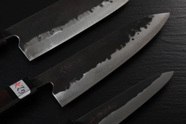 牛刀包丁 伝家の宝刀 黒檀柄 3本セット