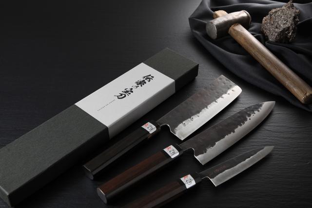 牛刀包丁 伝家の宝刀 黒檀柄 3本セット